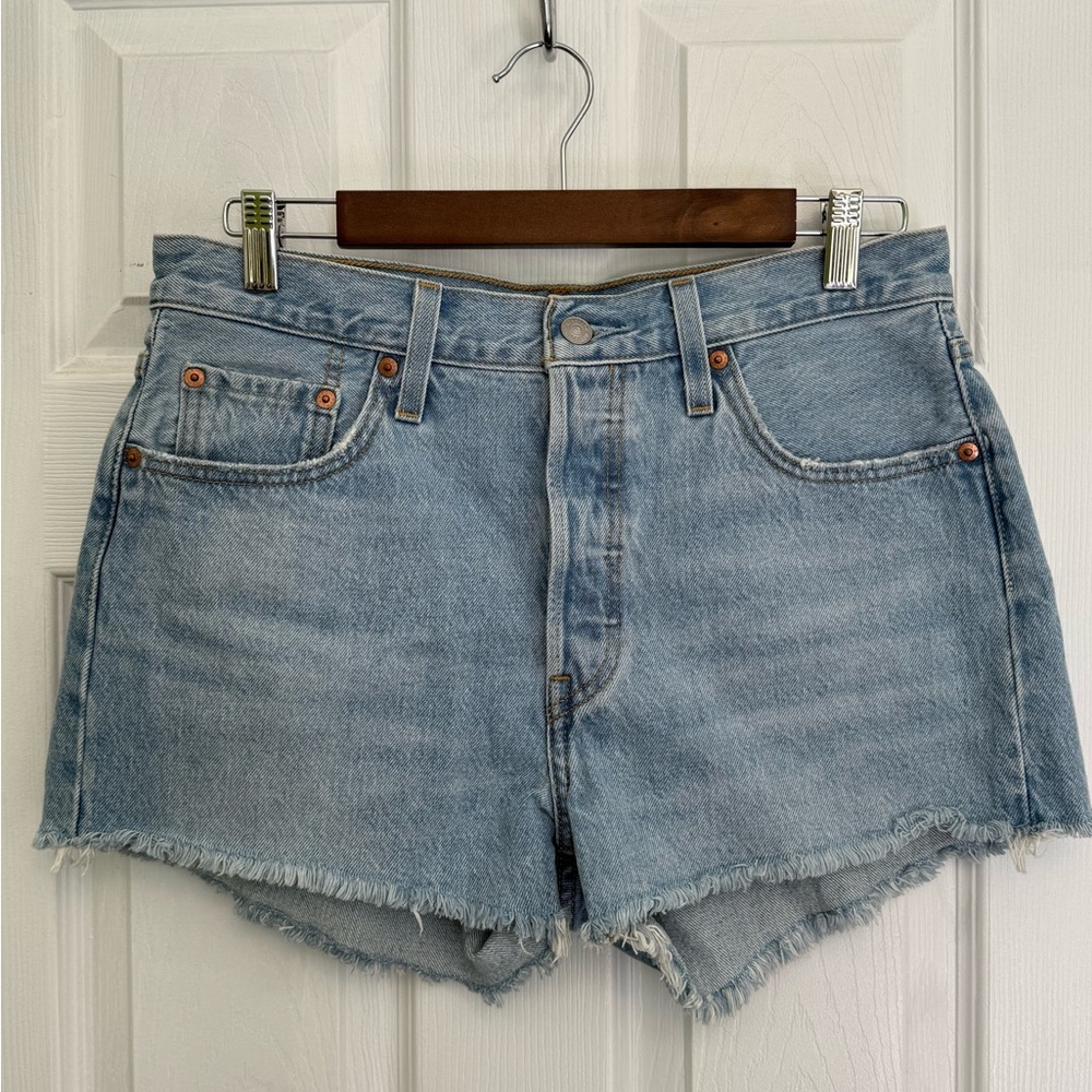 Levi's 501 Light Blue Jean Shorts